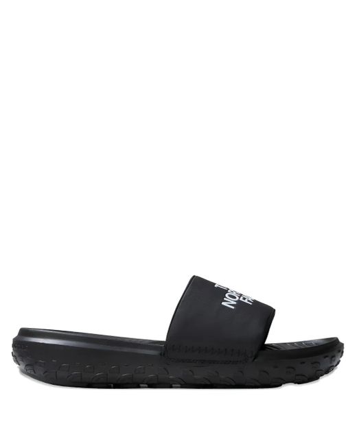 The North Face Black Never Stop Logo-Embossed Textured Slides for men