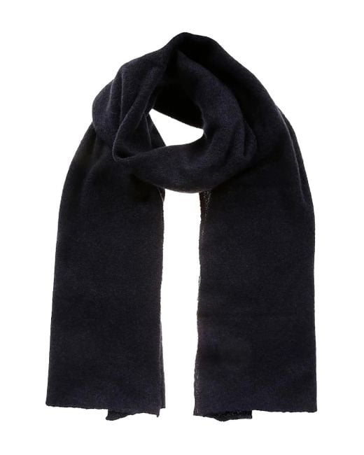 Roberto Collina Black Knitted Scarf for men