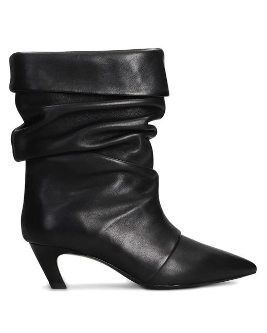 Ash Black Leather Boots
