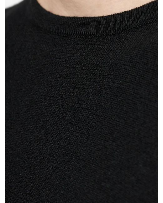 Officine Generale Black Nina Crewneck Long-Sleeve Sweater for men