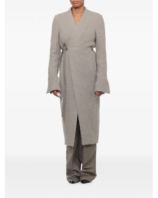 Rick Owens Gray Soft Cyclops Coat