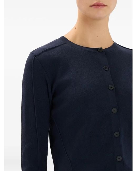 High Blue Guipure Panelling Cardigan