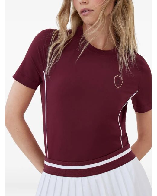 Brunello Cucinelli Red Logo-Detail Short-Sleeve T-Shirt