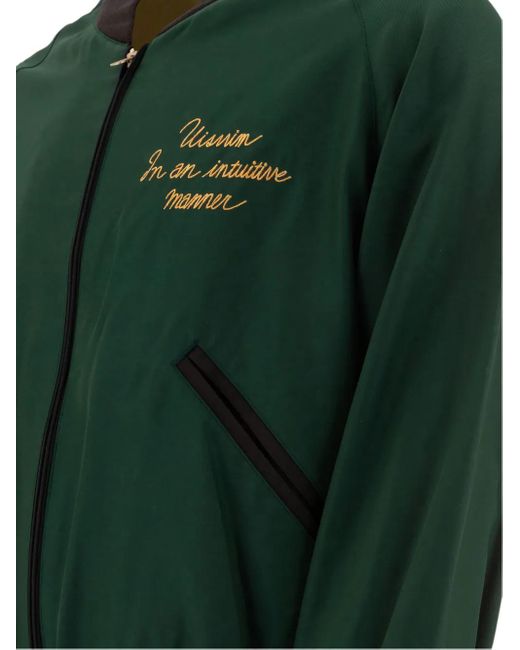 Chaqueta bómber bordada de canalé Visvim de hombre de color Green