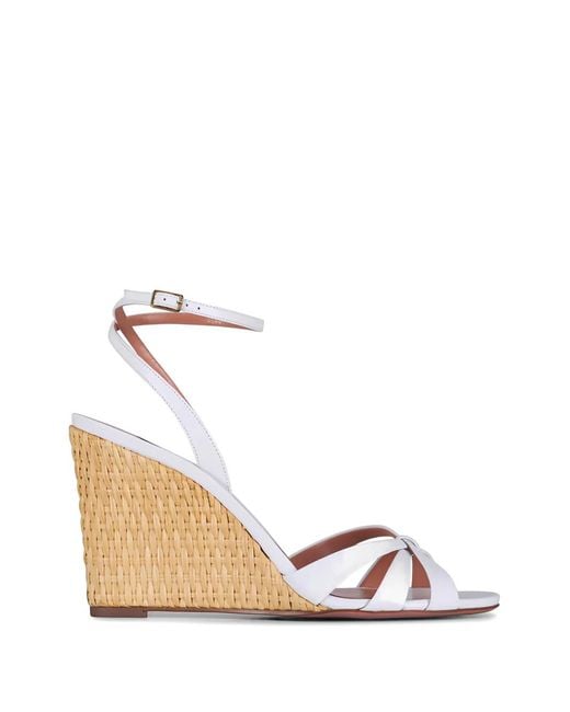 Aquazzura Metallic Woven Tati Sandals
