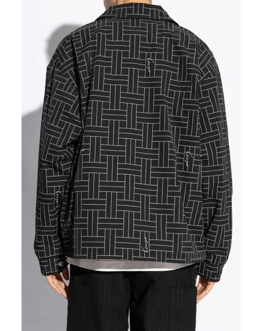 KENZO Windjack Met Geweven Print in het Black voor heren