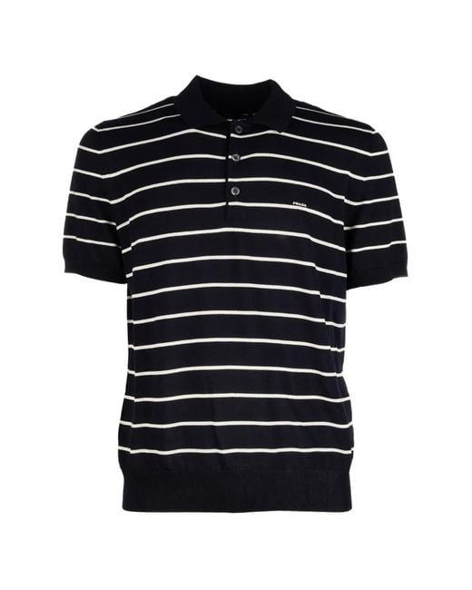PRADA 黒 ポロシャツ ストライプ　プラダ メンズ Prada ストライプ ポロシャツ ブラック | Lyst
