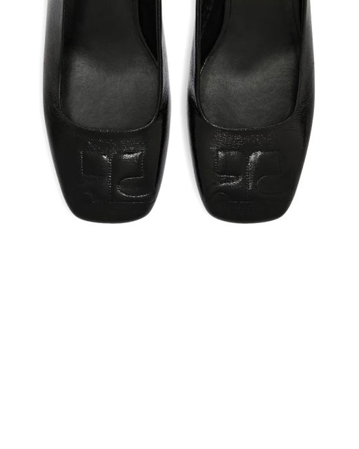 Courreges Black 55Mm Block Heel Slingback Pumps