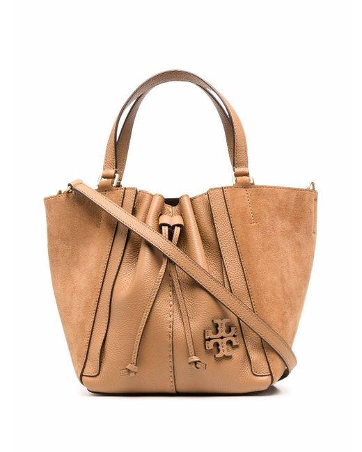 Tory Burch Brown Leather Small Britten Slouchy Tote Tory Burch | TLC