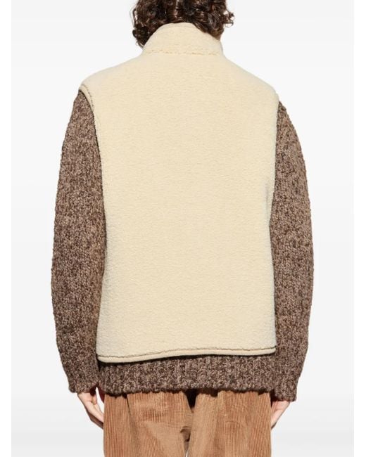 Moncler Natural Zip-Up Patch-Pocket Gilet for men