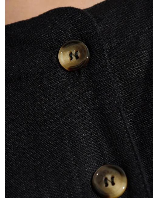 Posse Black Linen Mini Dress