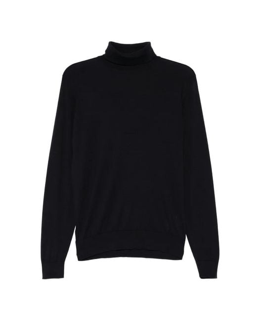 John Smedley Black Harvey Top for men