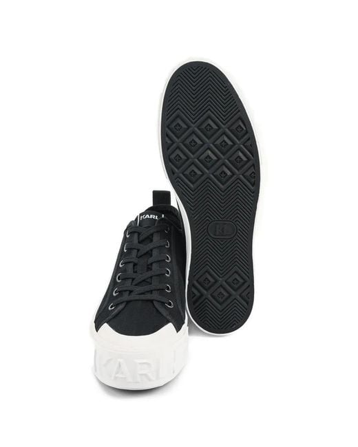 Karl Lagerfeld White Lace-Up Sneakers for men