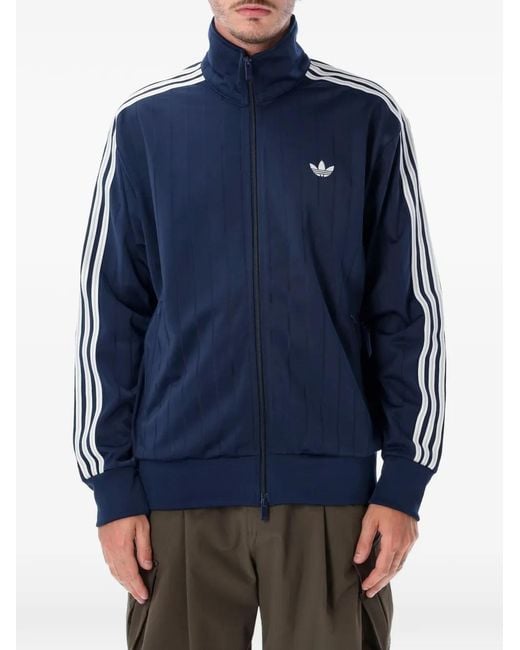 Adidas Blue Firebird Zip-Up Bomber Jacket for men