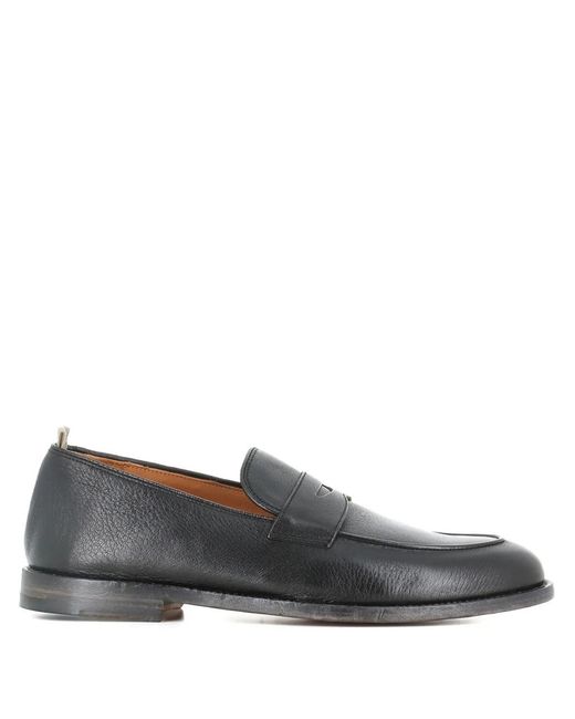 Officine Creative Gray Penny Tab Leather Loafers for men