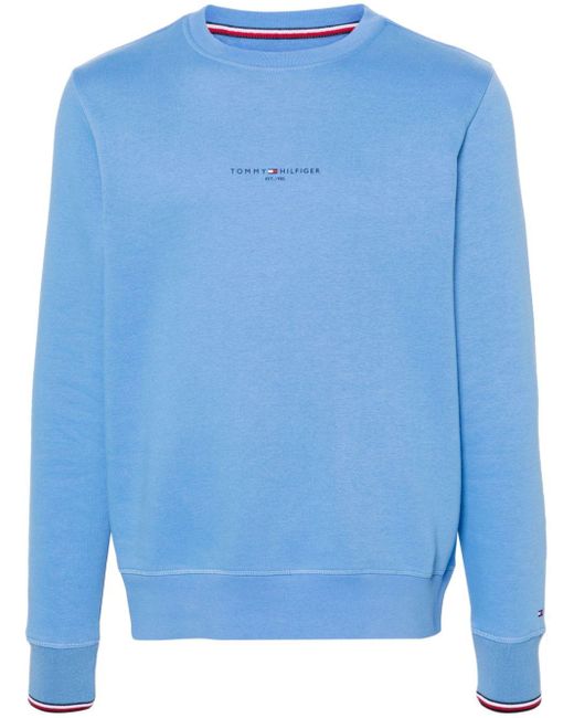 Tommy Hilfiger Blue Logo-print Sweatshirt for men