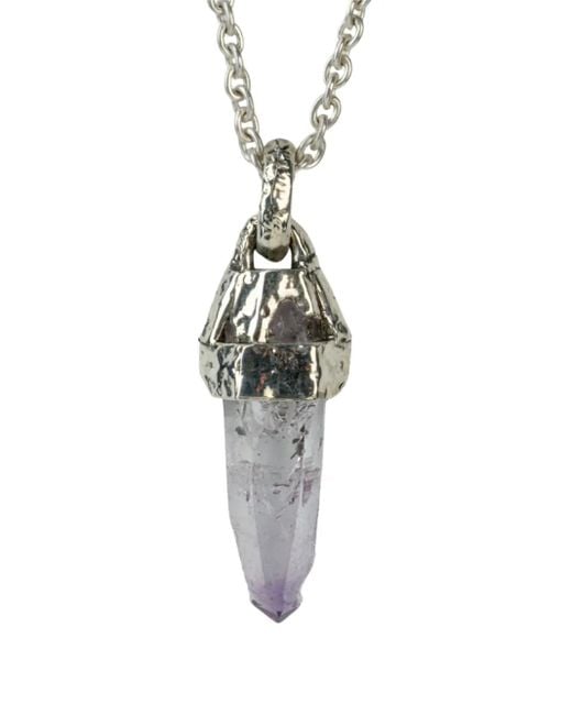 Parts Of 4 Metallic Talisman Amethyst Necklace