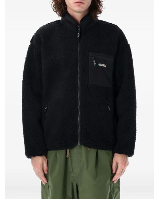 Manastash Black Fleece Zip-Up Jacket for men