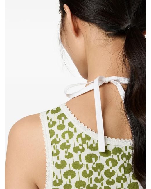 Miu Miu Green Cotton Tank Top