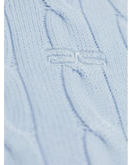Gestuz Blue Polo En Maille Torsadée