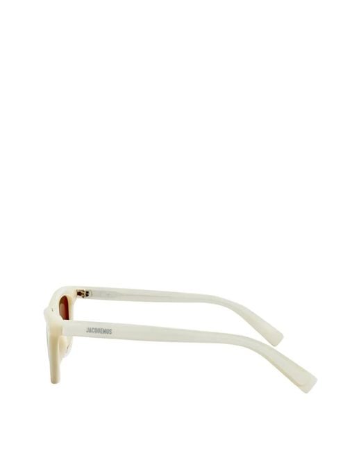 Jacquemus White Lunettes De Soleil À Monture Carrée