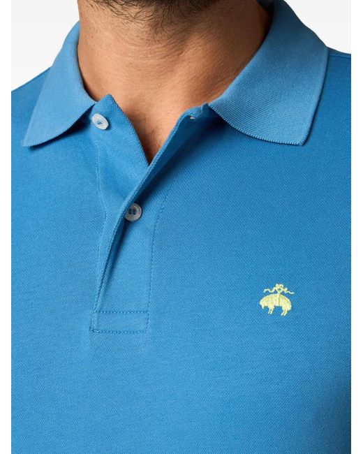 Brooks Brothers Piqué-Poloshirt Aus Baumwolle in Blue für Herren