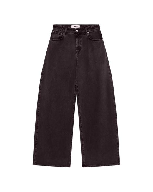 MSGM White Wide-Leg Jeans