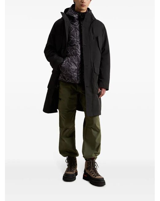 Woolrich Black Peach Parka Coat for men