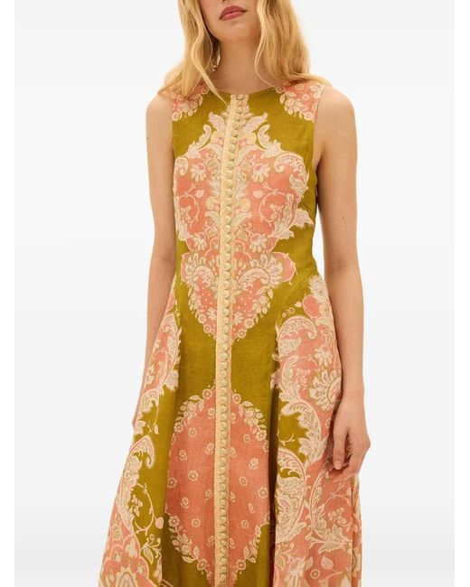 Kate Ford Metallic Paneled Girasole Dress