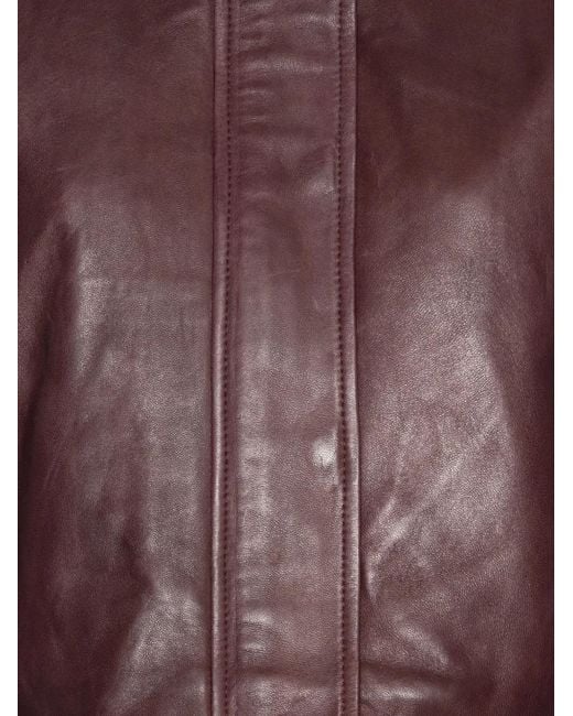 ROTATE BIRGER CHRISTENSEN Purple Boxy Square Leather Jacket