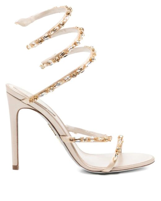 Sandales Cleo 105 Mm Rene Caovilla en coloris Metallic