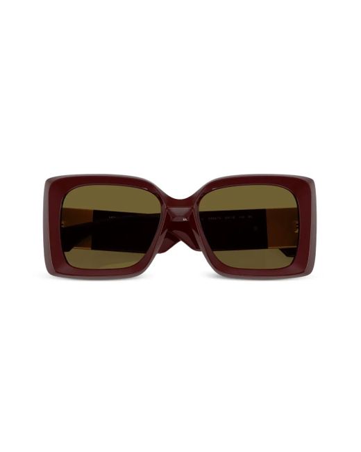 Versace Brown Medusa-Plaque Oversized-Frame Sunglasses