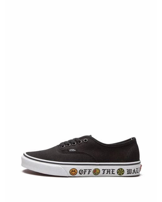 Vans Black Authentic "Sidewall" Sneakers