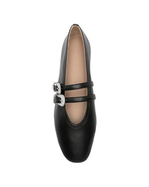 Le Monde Beryl Black Claudia Buckle-Detail Ballet Flats