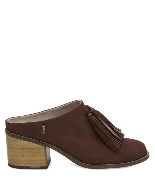 Mules Leila À Talon Épais TOMS en coloris Brown