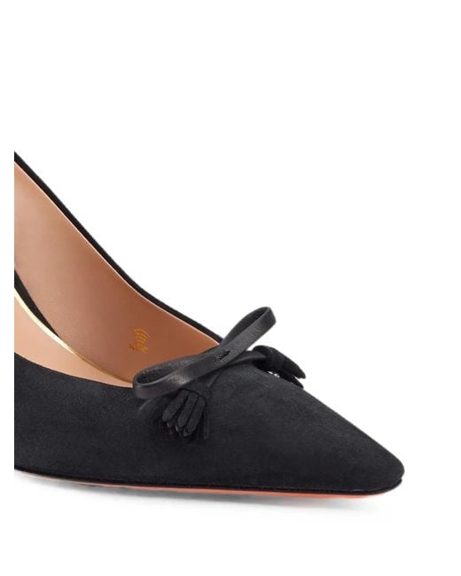 Santoni Black Adri Slingback Pumps