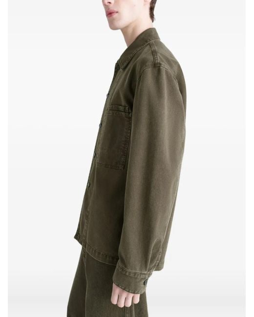 Lemaire パッチポケット デニムオーバーシャツ Green