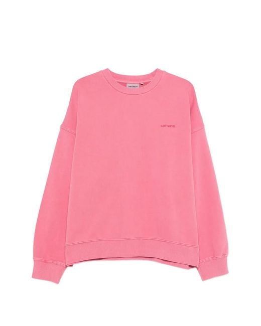 Carhartt Pink Benton Logo-Embroidered Sweatshirt for men