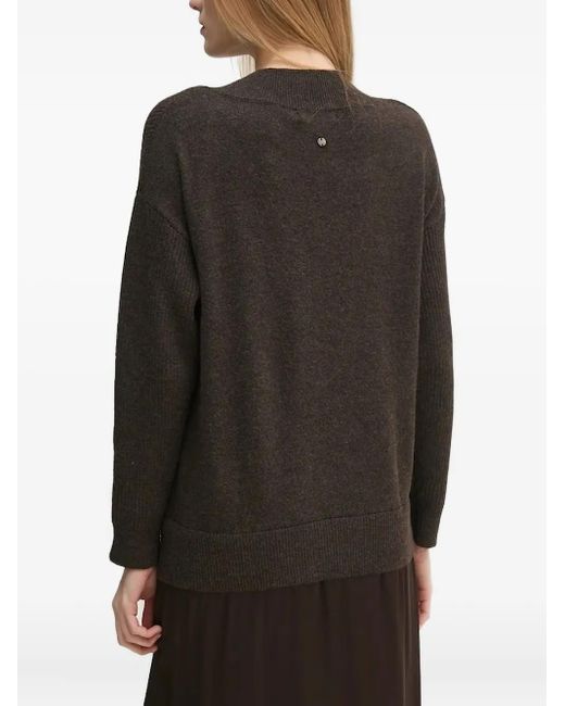 Pedro Del Hierro Madrid Black Lace-Trimmed Knit Dress