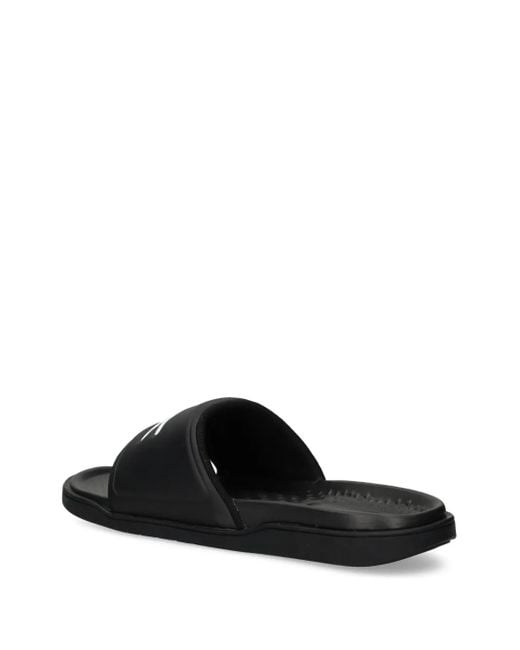 Lacoste Black Logo-Print Slides for men