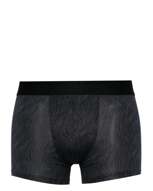 Zimmerli of Switzerland Black Zebra-print Logo-waistband Boxers for men