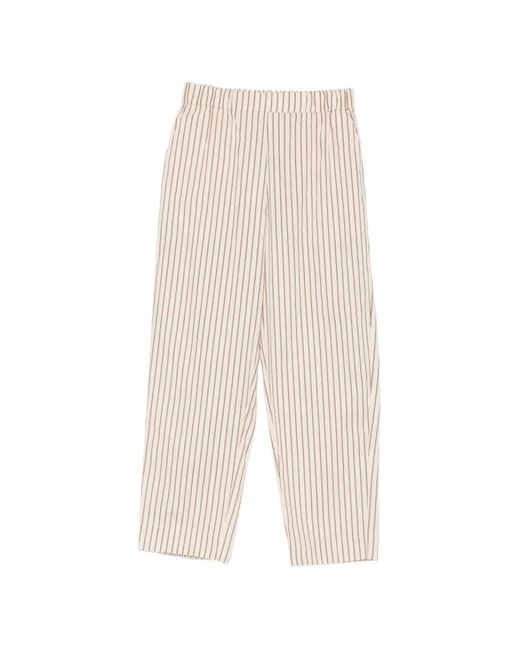 Yerse Gestreepte Broek in het White