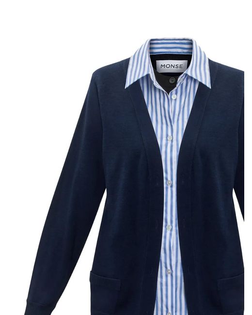 Monse Blue Layered Cardigan