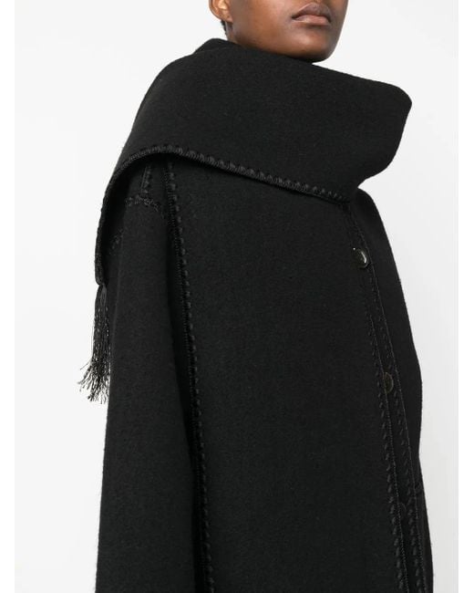 Totême Black Embroidered Scarf Jacket