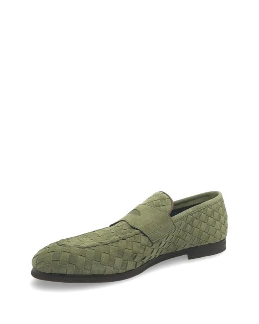 Neil Barrett Green Woven Penny Loafers for men