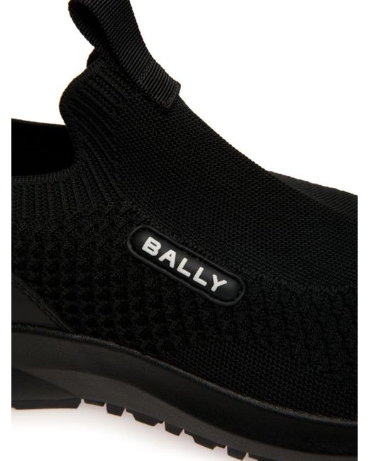 Bally Black Logo-plaque Slip-on Sneakers for men