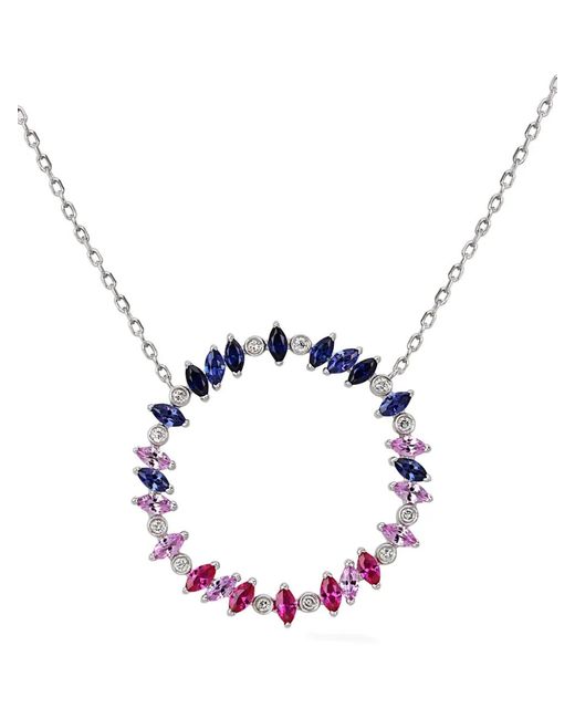 Lark & Berry Metallic Sterling Veto Scarlet Multi-Stone Necklace
