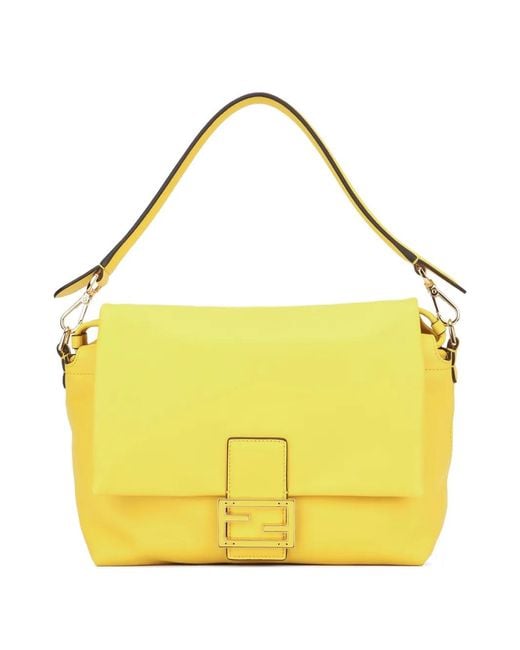 Fendi Yellow Mamma Baguette Bag