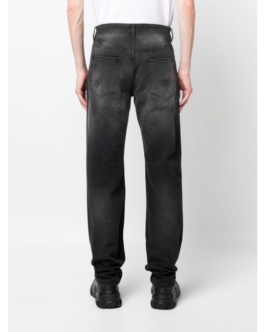 Givenchy Gray Straight-leg Stonewashed Jeans for men