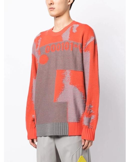 A_COLD_WALL* Pink Erosion Oversize Jumper for men